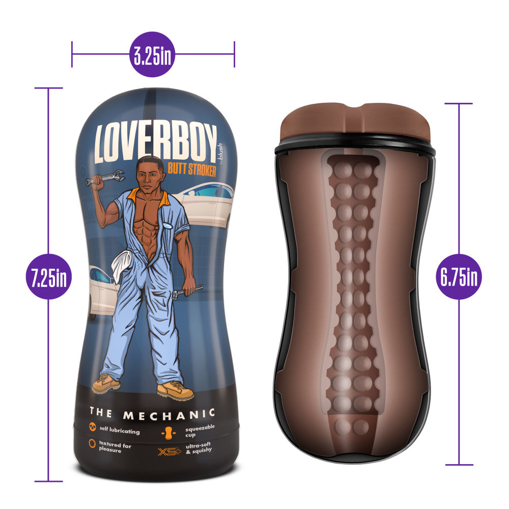 Loverboy The Mechanic - Brown Male Ass Stroker Blush Novelties