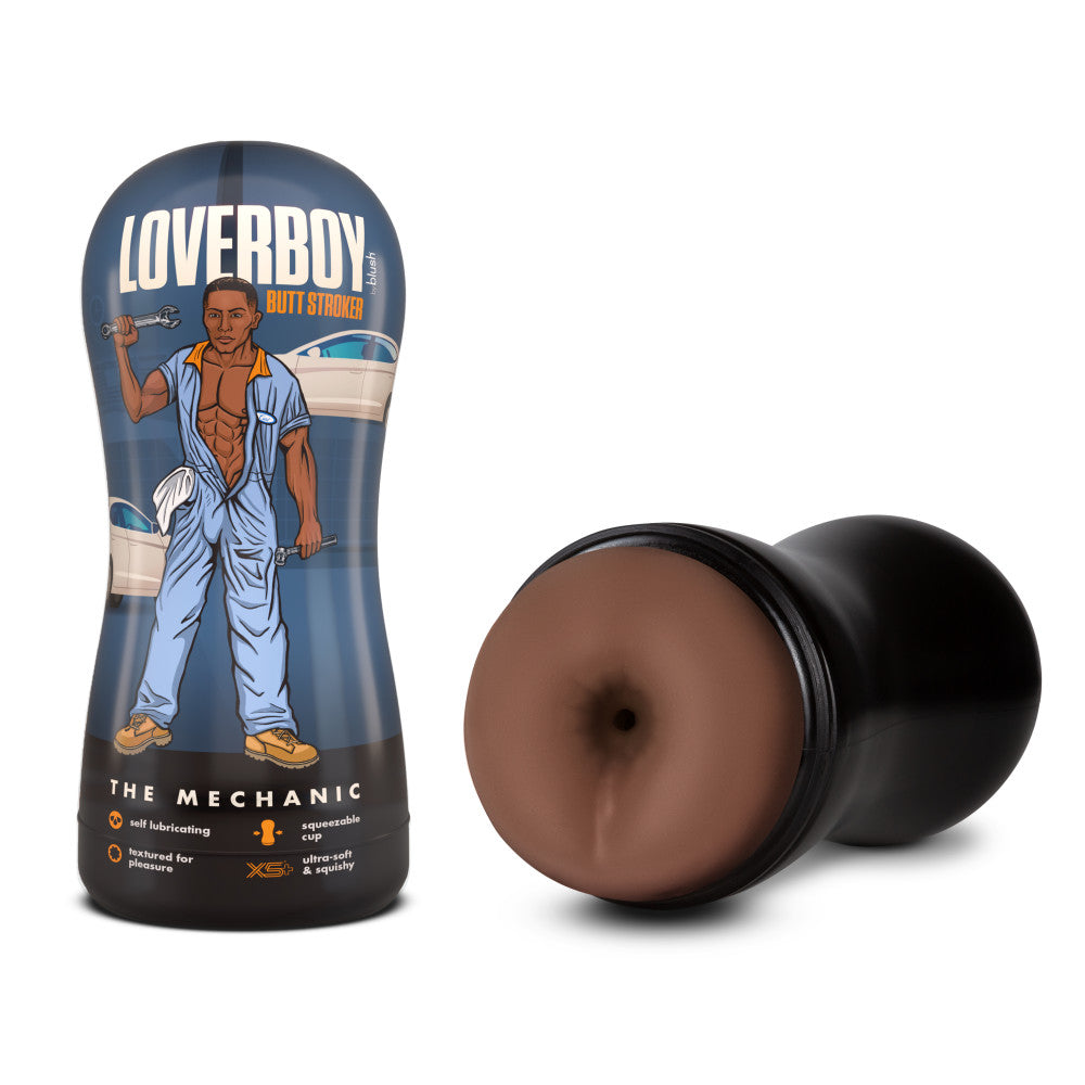 Loverboy The Mechanic - Brown Male Ass Stroker Blush Novelties