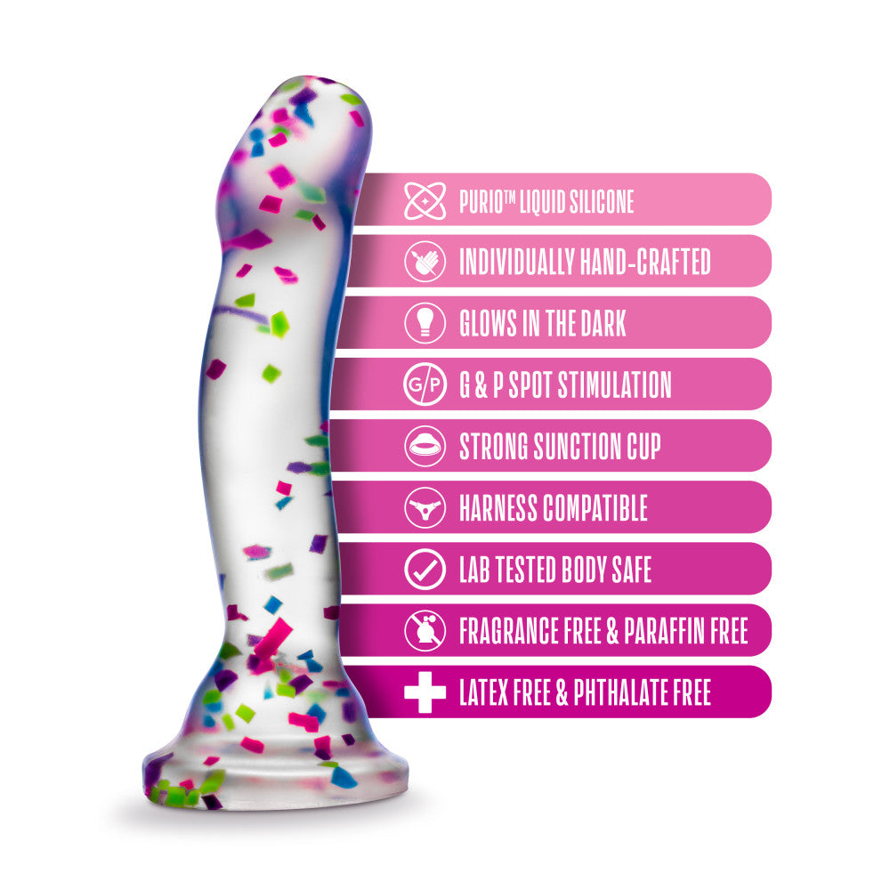 Neo Elite Glow Hanky Panky - Glow In Dark Clear 19 cm Dong Blush Novelties