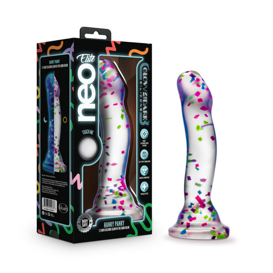 Neo Elite Glow Hanky Panky - Glow In Dark Clear 19 cm Dong Blush Novelties
