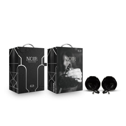 Noir Pom Adjustable Nipple Clamps - Black Furry Nipple Clamps Blush Novelties