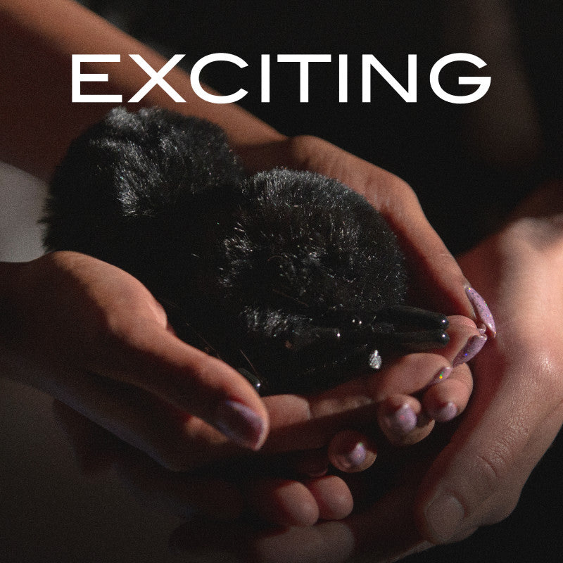 Noir Pom Adjustable Nipple Clamps - Black Furry Nipple Clamps Blush Novelties