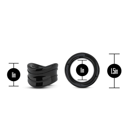 Stay Hard Beef Ball Stretcher Snug - Black 2.5 cm Ball Stretcher Ring Blush Novelties