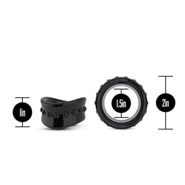 Stay Hard Beef Ball Stretcher - Black 3.8 cm Ball Stretcher Ring Blush Novelties