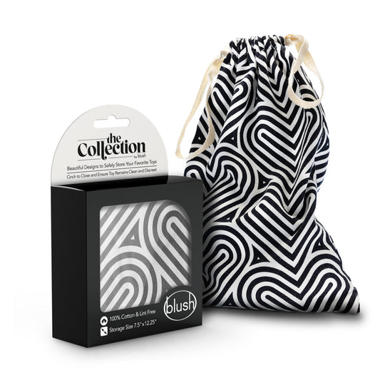 The Collection Embrace - Cotton Toy Storage Bag Black - Club X
