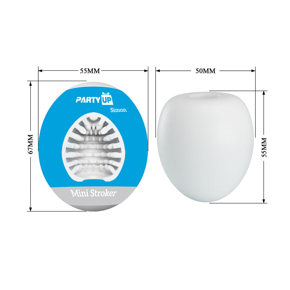 Party Up SIMON Mini Stroker - White Mini Stroker Party Up
