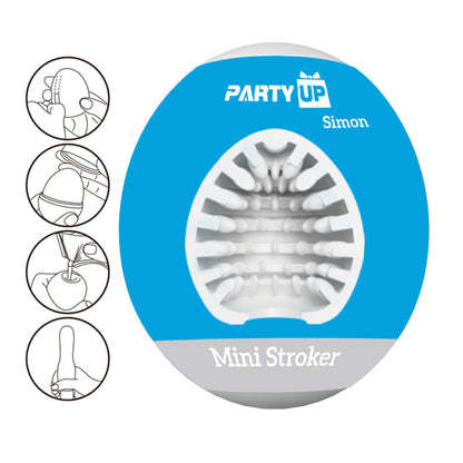 Party Up SIMON Mini Stroker - White Mini Stroker Party Up