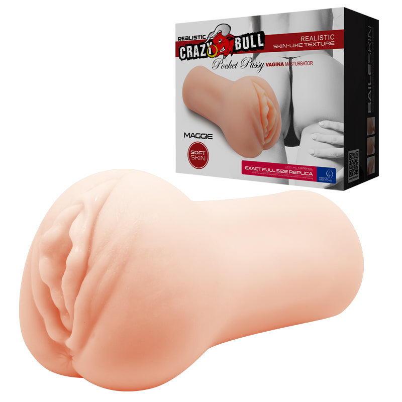 CRAZY BULL MAGGIE Vagina Stroker - Flesh Vagina Stroker Crazy Bull