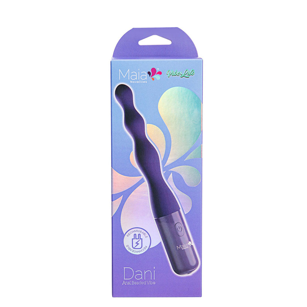 Maia DANI - Purple 17.8 cm USB Rechargeable Beaded Vibrator Maia Toys