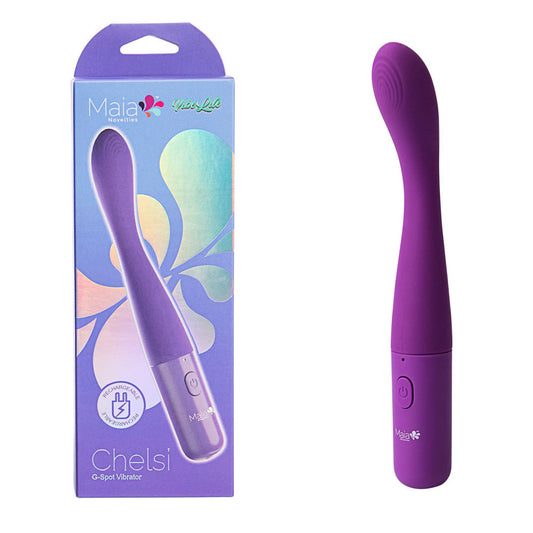 Maia CHELSI - Purple 17.8 cm USB Rechargeable Vibrator Purple - Club X