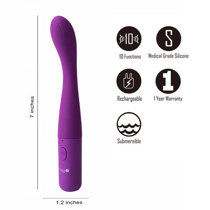 Maia CHELSI - Purple 17.8 cm USB Rechargeable Vibrator Maia Toys