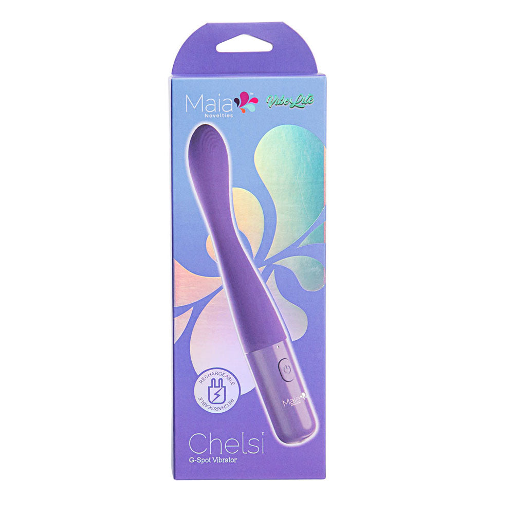 Maia CHELSI - Purple 17.8 cm USB Rechargeable Vibrator Maia Toys
