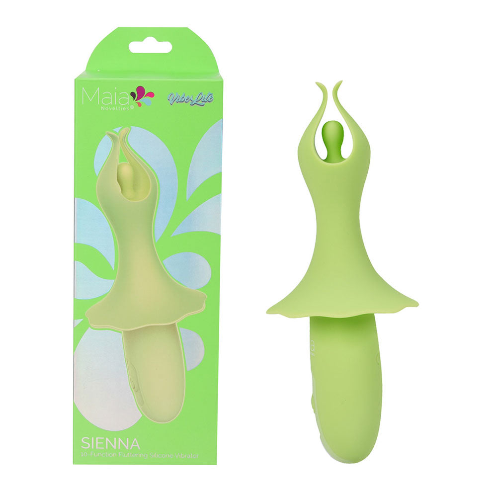 Maia SIENNA - Green - Green 15.2 cm USB Rechargeable Fluttering Bullet Maia Toys