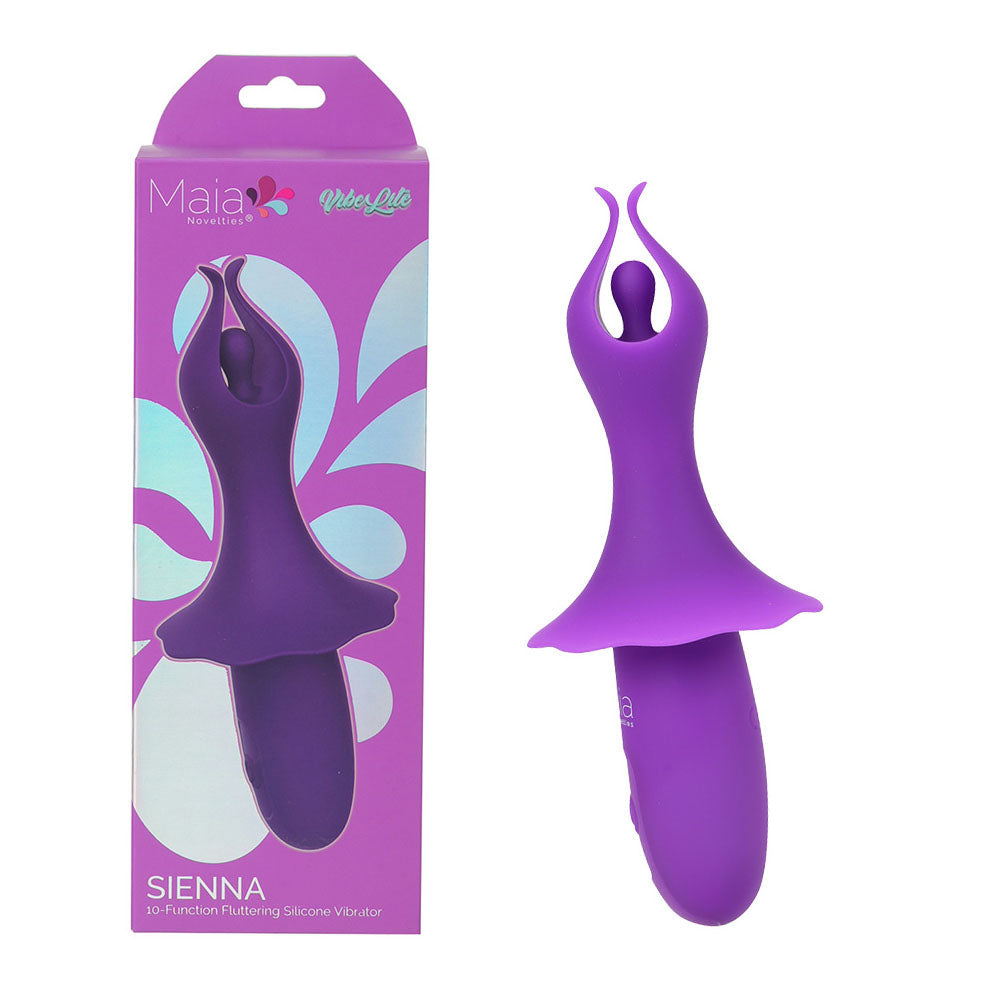 Maia SIENNA - Purple - Purple 15.2 cm USB Rechargeable Fluttering Bullet Maia Toys