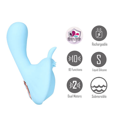 Maia AVERI - Blue - Blue USB Rechargeable Vibrator Maia Toys