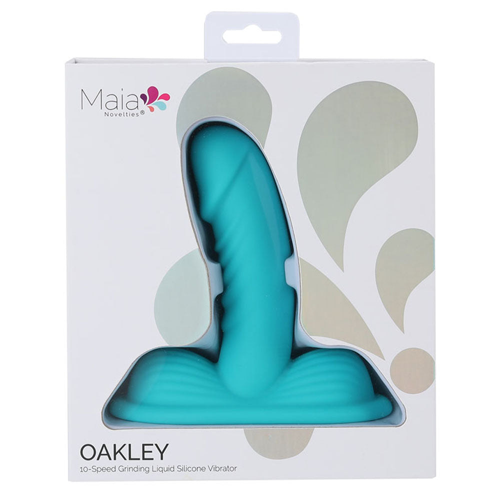 Maia OAKLEY - Blue - Blue USB Rechargeable Grinder Pad with 14 cm Vibrator Maia Toys