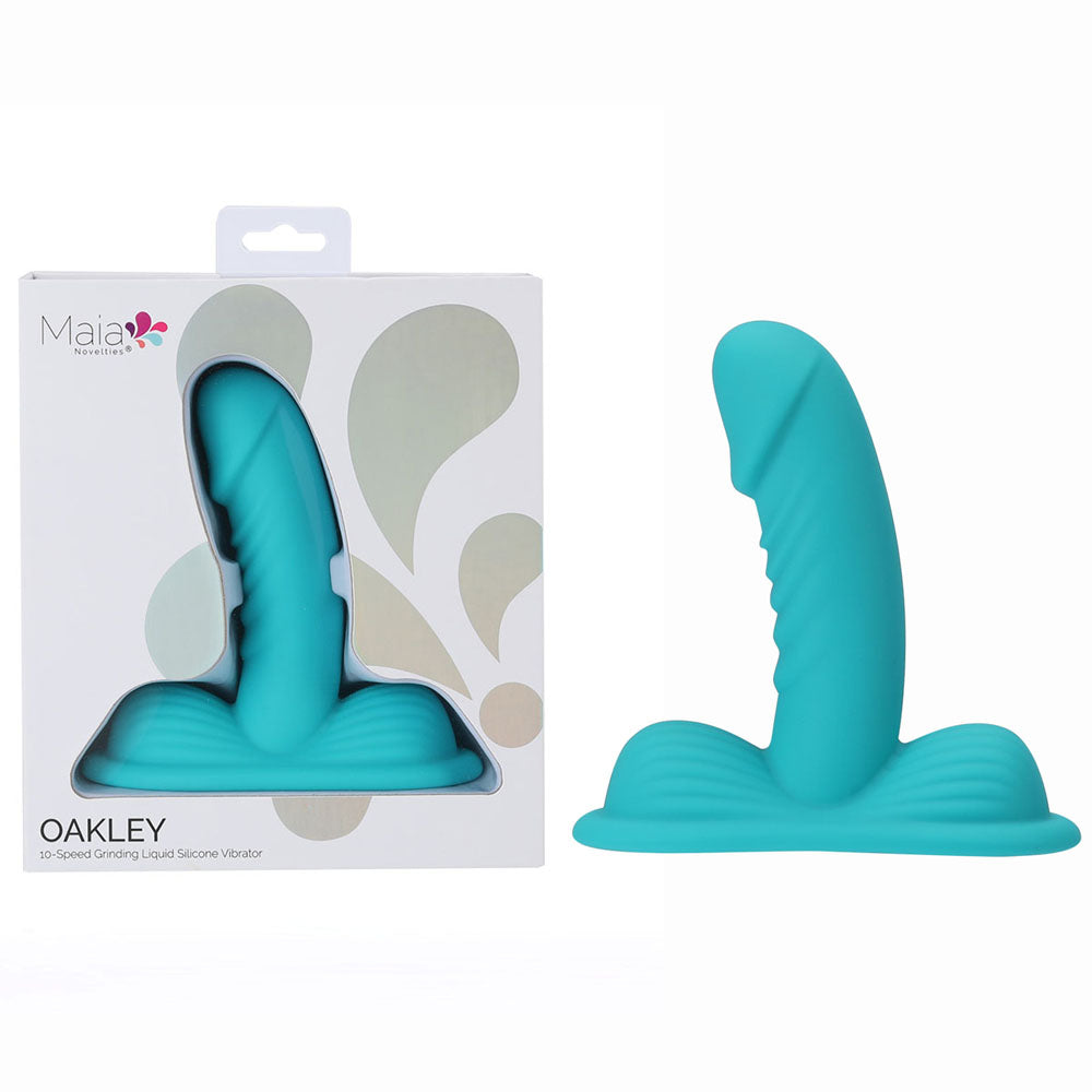 Maia OAKLEY - Blue - Blue USB Rechargeable Grinder Pad with 14 cm Vibrator Maia Toys