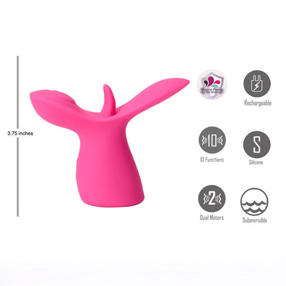 Maia OASIS - Pink - Pink USB Rechargeable Dual Motor Licking & Thumping Stimulator Maia Toys