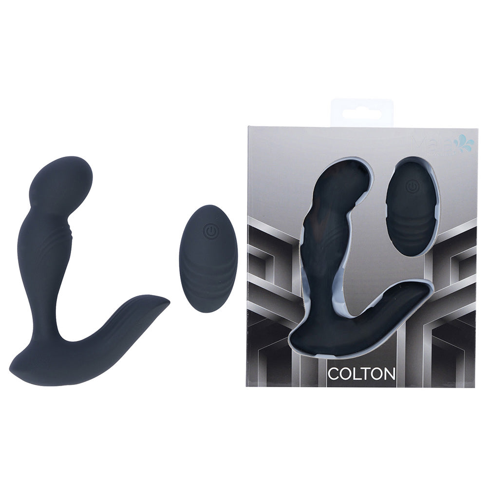 Maia COLTON - Black - Black USB Rechargeable Vibrating Prostate Massager with Wireless Remote Maia Toys