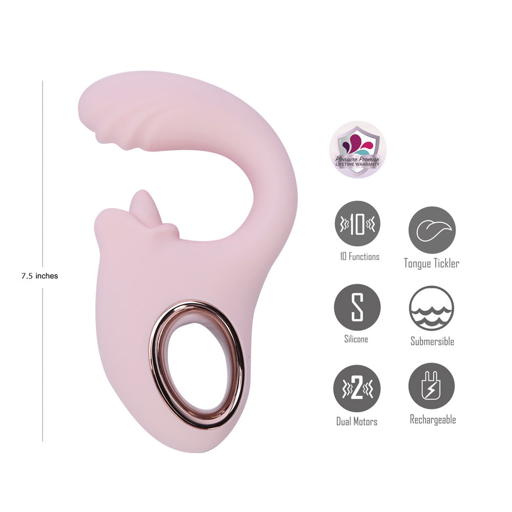 Maia JAYLEE - Pink - Pink USB Rechargeable Dual Motor Vibrator Maia Toys