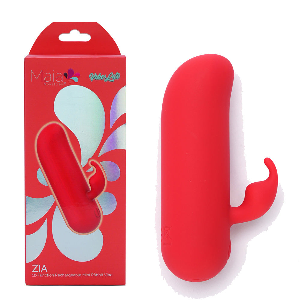 Maia ZIA - Red 7.6 cm USB Rechargeable Mini Bullet Rabbit Maia Toys