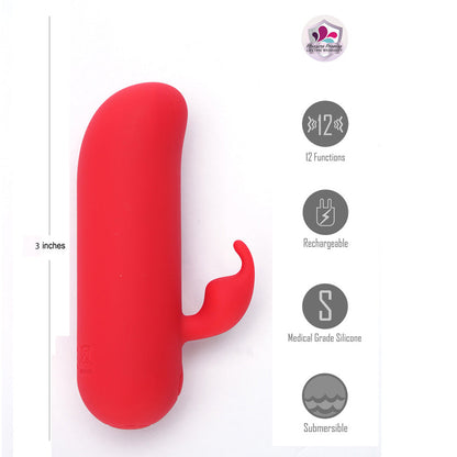 Maia ZIA - Red 7.6 cm USB Rechargeable Mini Bullet Rabbit Maia Toys