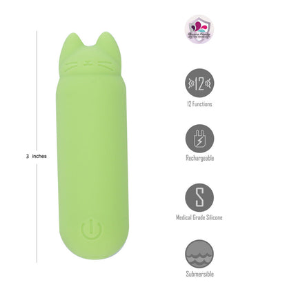 Maia ALLIE - Green 7.6 cm USB Rechargeable Vibrating Bullet Maia Toys