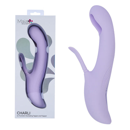 Maia CHARLI - Lavender 22.9 cm USB Rechargeable Flapping & Tapping Rabbit Vibrator Maia Toys