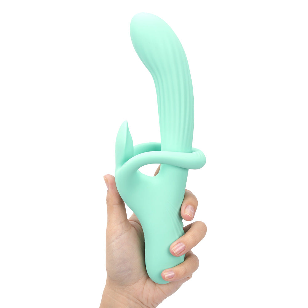 Maia TENLEY - Mint Green 24.1 cm USB Rechargeable Gyrating Rabbit Vibrator Maia Toys