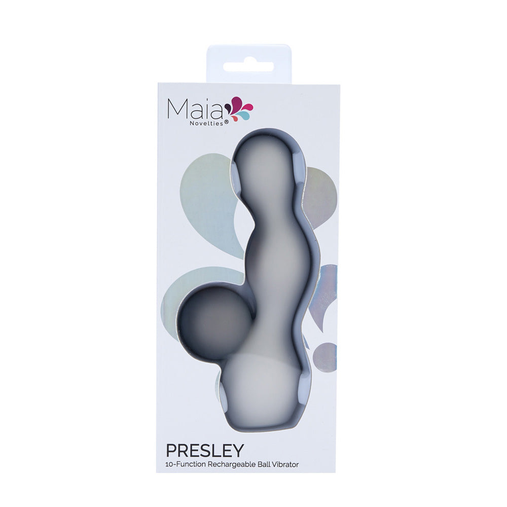 Maia PRESLEY - Grey 15.2 cm USB Rechargeable Rabbit Vibrator Maia Toys
