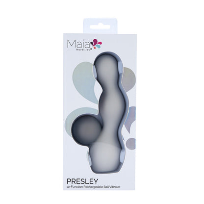 Maia PRESLEY - Grey 15.2 cm USB Rechargeable Rabbit Vibrator Maia Toys