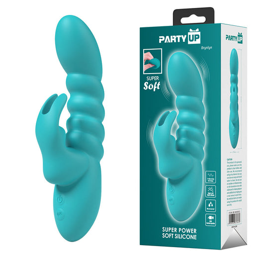 Party Up BRYNLYN - Teal - Teal 18.2 cm USB Rechargeable Rabbit Vibrator Party Up