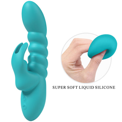 Party Up BRYNLYN - Teal - Teal 18.2 cm USB Rechargeable Rabbit Vibrator Party Up
