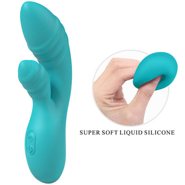 Party Up DALIDA - Teal - Teal 16.2 cm USB Rechargeable Rabbit Vibrator Party Up