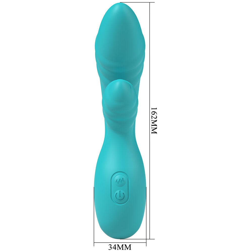Party Up DALIDA - Teal - Teal 16.2 cm USB Rechargeable Rabbit Vibrator Party Up