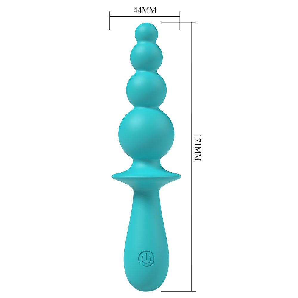 Party Up EVAJANE - Teal - Teal 17.1 cm USB Rechargeable Beaded Vibrator Party Up