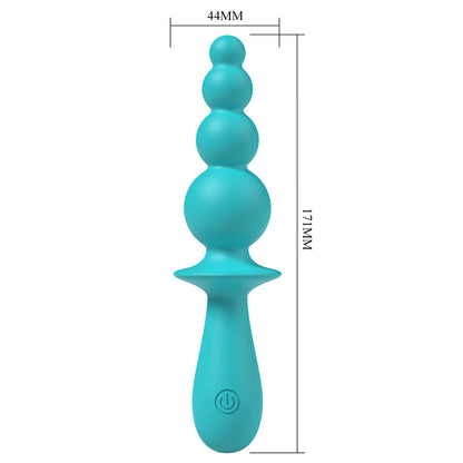 Party Up EVAJANE - Teal - Teal 17.1 cm USB Rechargeable Beaded Vibrator Party Up