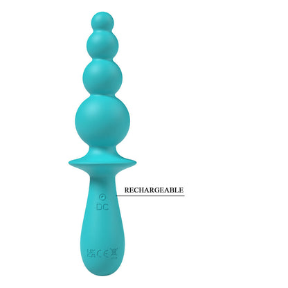 Party Up EVAJANE - Teal - Teal 17.1 cm USB Rechargeable Beaded Vibrator Party Up