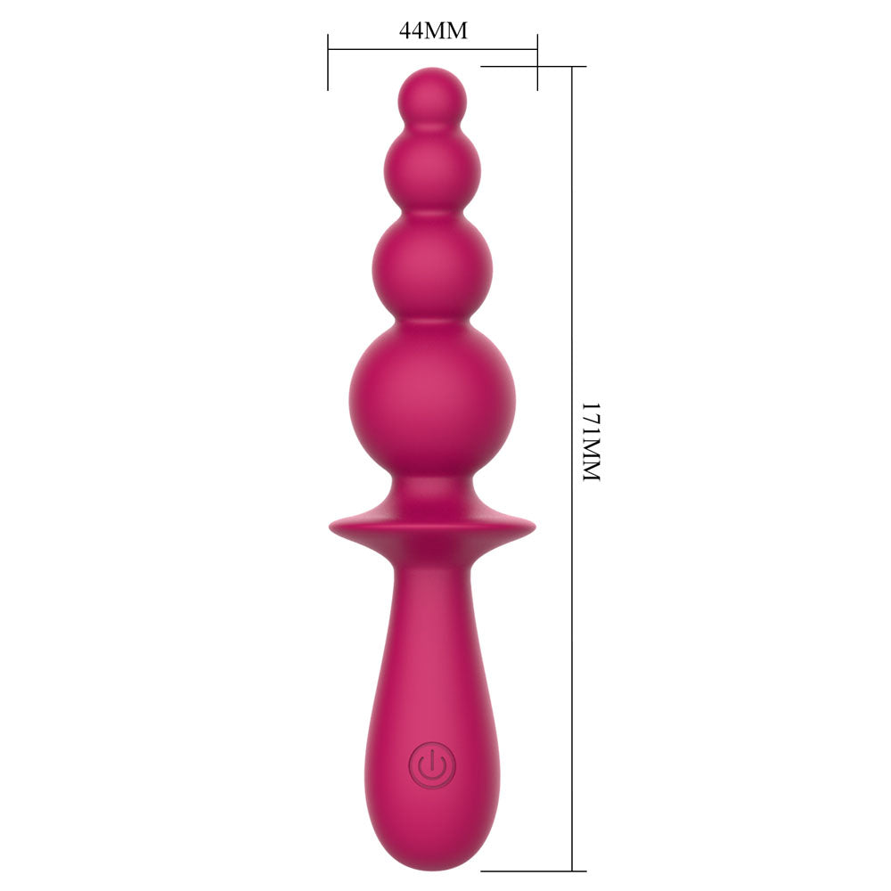 Party Up EVAJANE - Pink - Pink 17.1 cm USB Rechargeable Beaded Vibrator Party Up