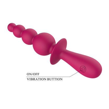 Party Up EVAJANE - Pink - Pink 17.1 cm USB Rechargeable Beaded Vibrator Party Up