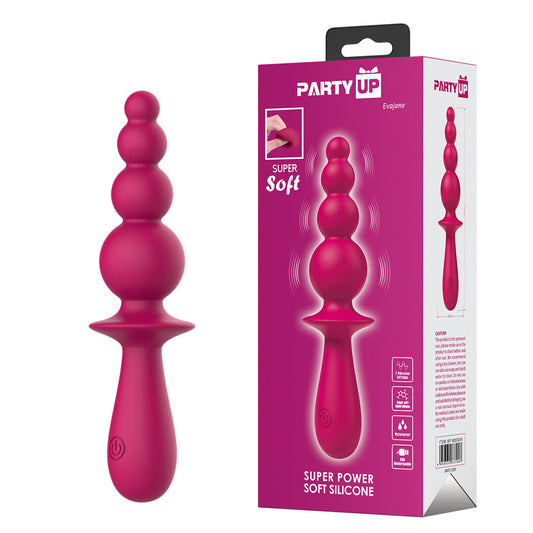 Party Up EVAJANE - Pink - Pink 17.1 cm USB Rechargeable Beaded Vibrator Party Up