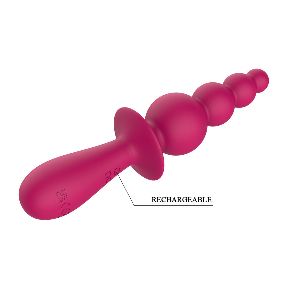 Party Up EVAJANE - Pink - Pink 17.1 cm USB Rechargeable Beaded Vibrator Party Up