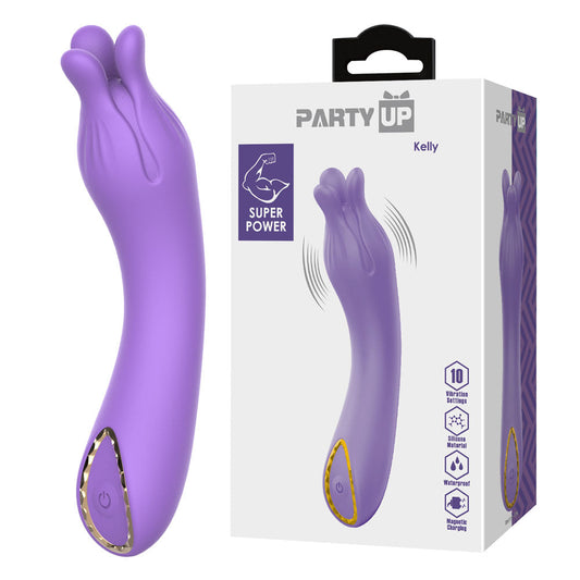 Party Up KELLY - Purple - Purple 13.7 cm USB Rechargeable Vibrator Party Up