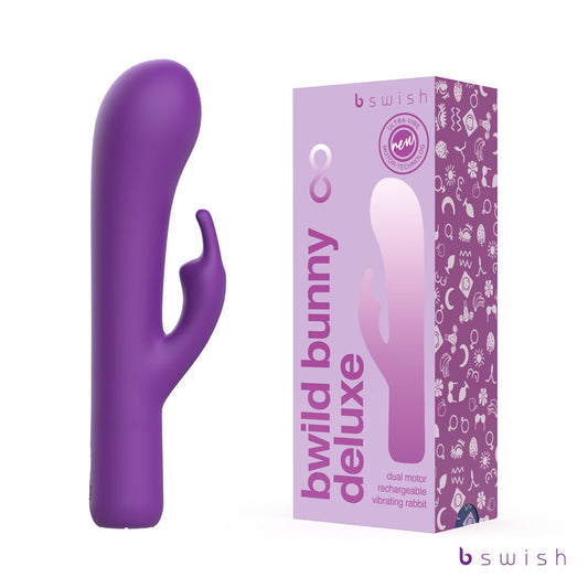 Bwild Bunny Infinite Deluxe - Purple - Purple 19.3 cm USB Rechargeable Rabbit Vibrator Purple / 50 - Club X