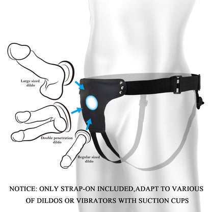 Party Up NICK Strap-On Harness - Black Adjustable Strap-On Harness (No Probe Included) Party Up