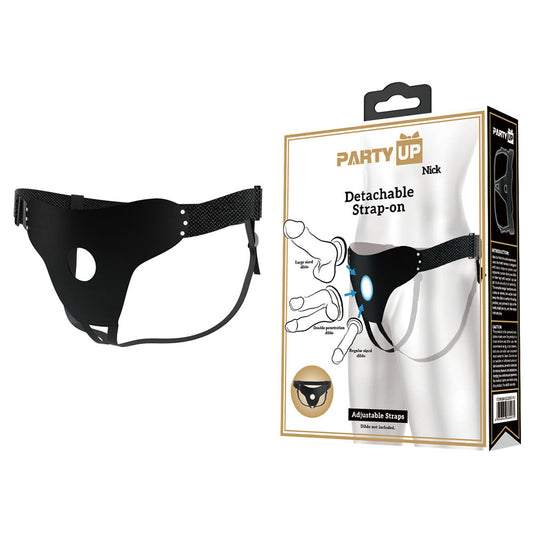 Party Up NICK Strap-On Harness - Black Adjustable Strap-On Harness (No Probe Included) Party Up