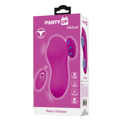 Party Up MICHAEL Panty Vibe - Pink - Pink USB Rechargeable Panty Vibrator with Wireless Remote Control Party Up