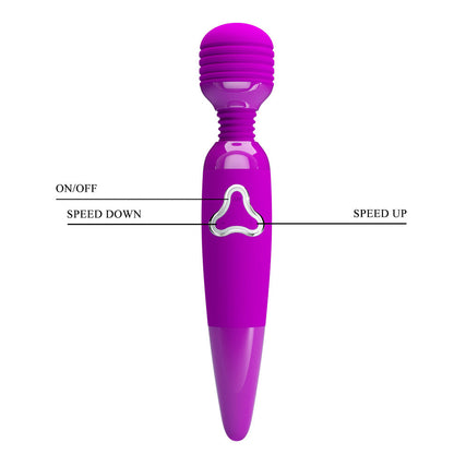 Party Up BRUCE Wand - Pink - Pink 25 cm USB Rechargeable Massage Wand Party Up