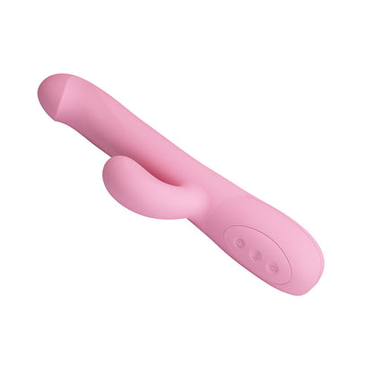 Party Up DEAN Wavy Rotation Vibe - Pink - Pink 23.8 cm USB Rechargeable Rotating Rabbit Vibrator Party Up