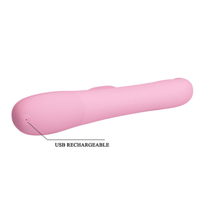 Party Up DEAN Wavy Rotation Vibe - Pink - Pink 23.8 cm USB Rechargeable Rotating Rabbit Vibrator Party Up